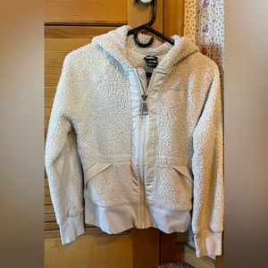 North Face XS zip-up teddy coat